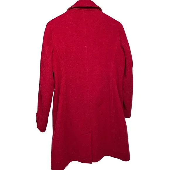 Red LL Bean Lambswool Thinsulate Coat 12P Petite Winter‎ Quiet Luxury Vintage - Picture 12 of 12